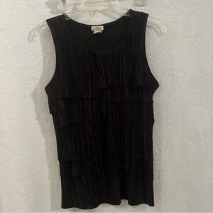 Creative Design Works Inc. Black Tiered Tank Top